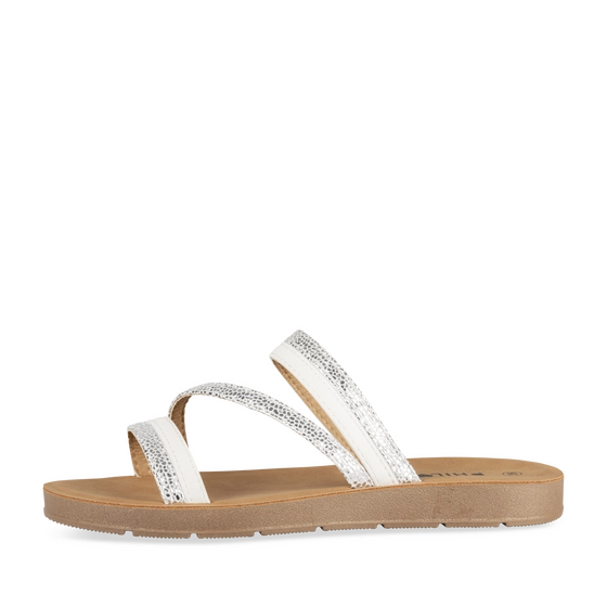 Mules BLANC/ARGENT Femme