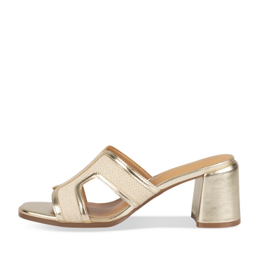 Mules BEIGE/OR Femme