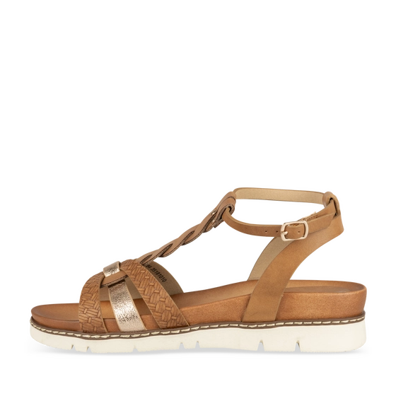 Sandales MARRON/ROSE Femme