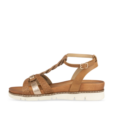 Sandales MARRON/ROSE Femme