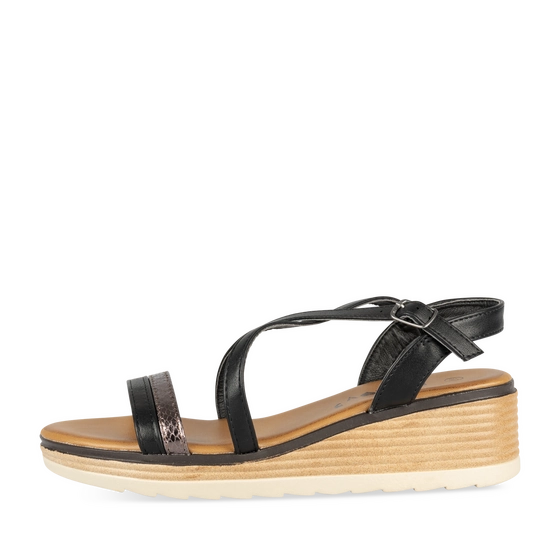 Sandals BLACK / PEWTER Woman