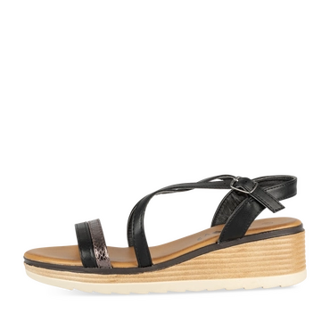 Sandals BLACK / PEWTER Woman