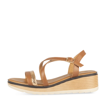 Sandales COGNAC/OR Femme