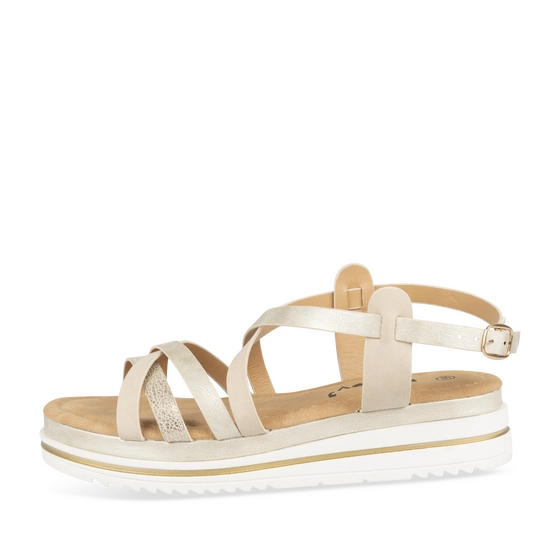 Sandals BEIGE/GOLD Woman