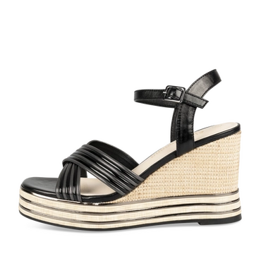 Sandals BLACK / SILVER Woman