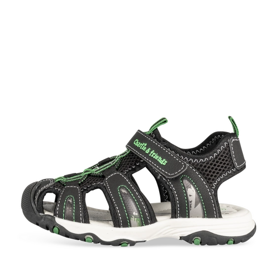 Sandales NOIR/VERT Garçon
