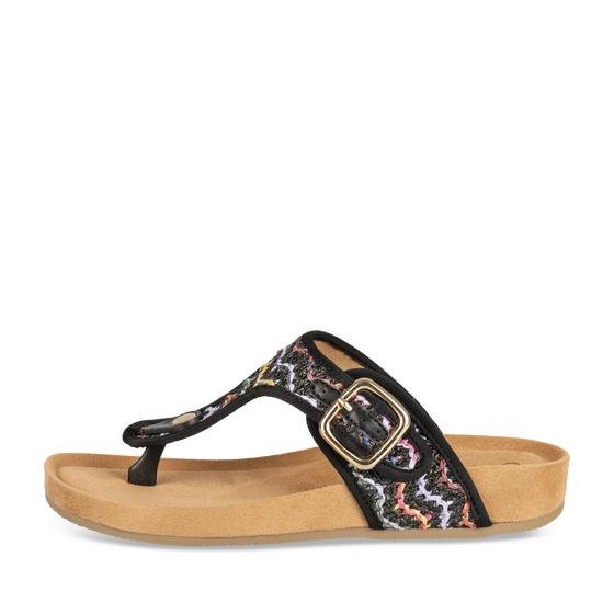 Flip-flops BLACK / MULTICOLOR Woman