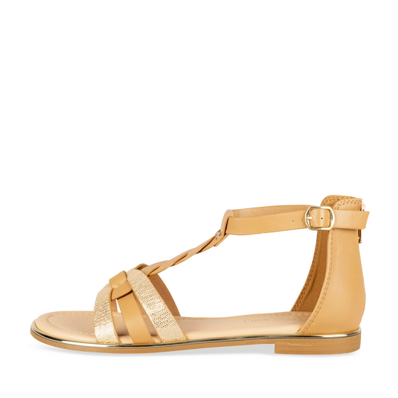Sandales MARRON/OR Femme