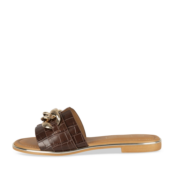 Mules MARRON Femme
