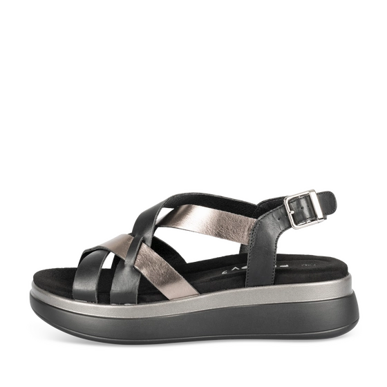 Sandals BLACK / PEWTER Woman