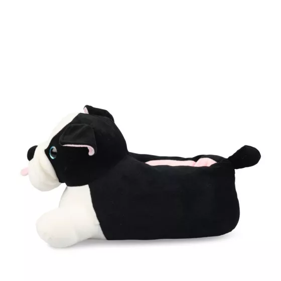 Plush slipperss dog BLACK MERRY SCOTT