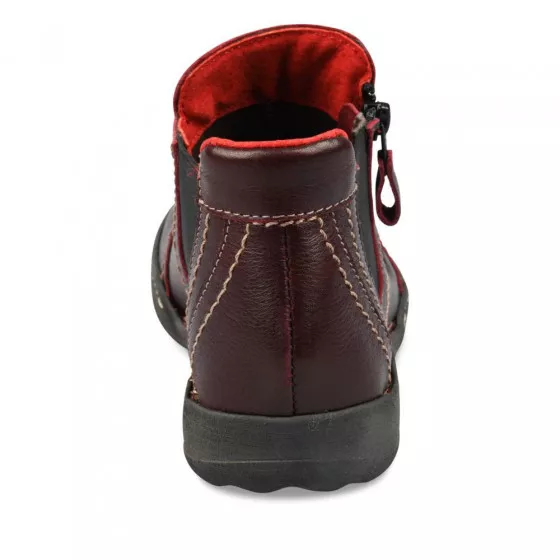 Ankle boots BURGUNDY NEOSOFT FEMME CUIR
