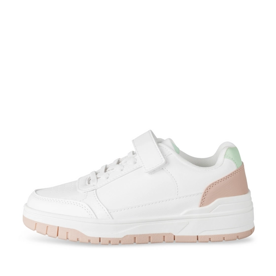 Baskets BLANC/ROSE Fille