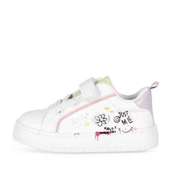 Baskets BLANC/MULTICO Fille