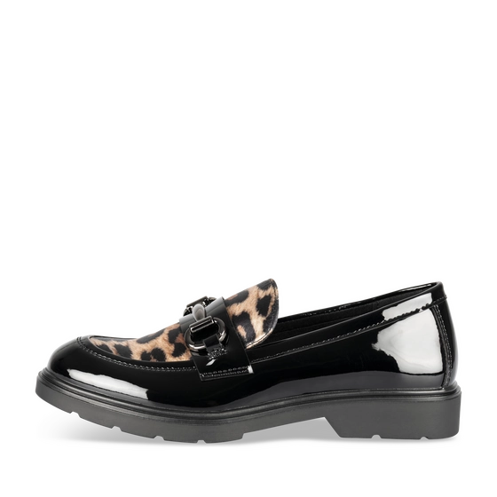 Ballerines NOIR/LEOPARD Fille