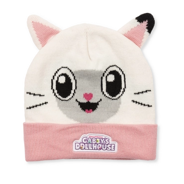 Bonnet BLANC/ROSE Fille