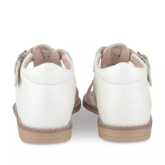 Sandals WHITE NINI & GIRLS CUIR