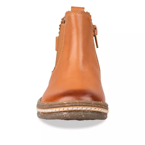 Ankle boots COGNAC NINI & GIRLS CUIR