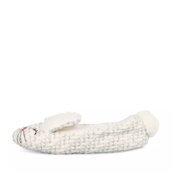 Chaussons lapin BLANC LOVELY SKULL