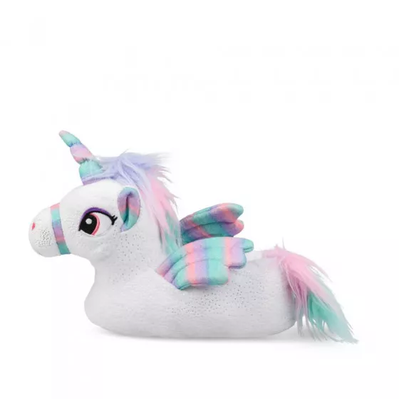 Plush slipperss unicorn WHITE LOVELY SKULL