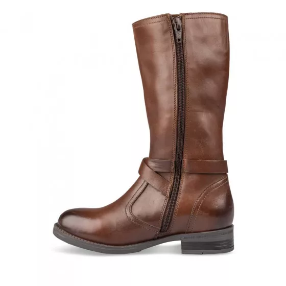 Boots BROWN LOVELY SKULL CUIR