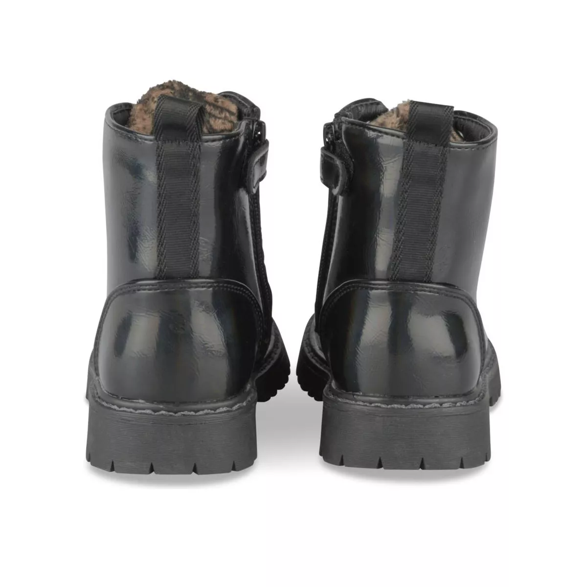 Girl black patent boots hotsell