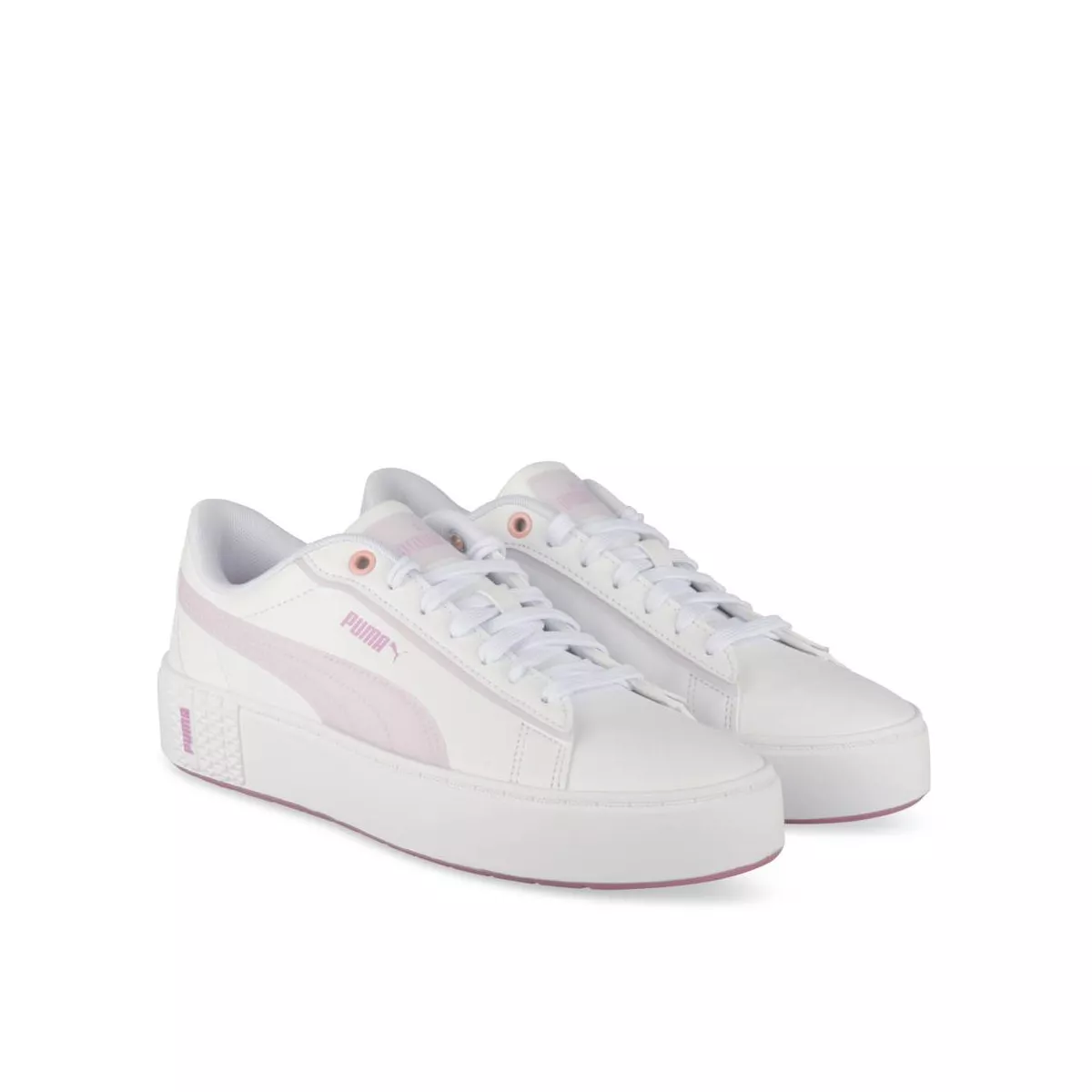 Puma smash 2025 platform white