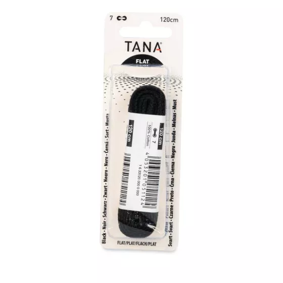 Flat laces 120 cm black TANA