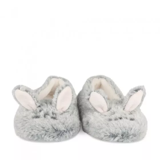 Chaussons lapin GRIS LOVELY SKULL