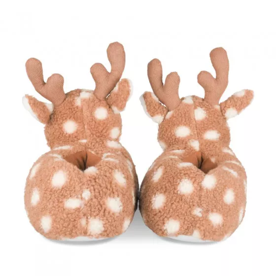 Plush slipperss reindeer BROWN MERRY SCOTT