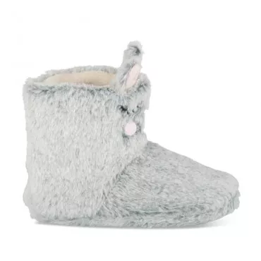 Chaussons bottines lapin GRIS LOVELY SKULL