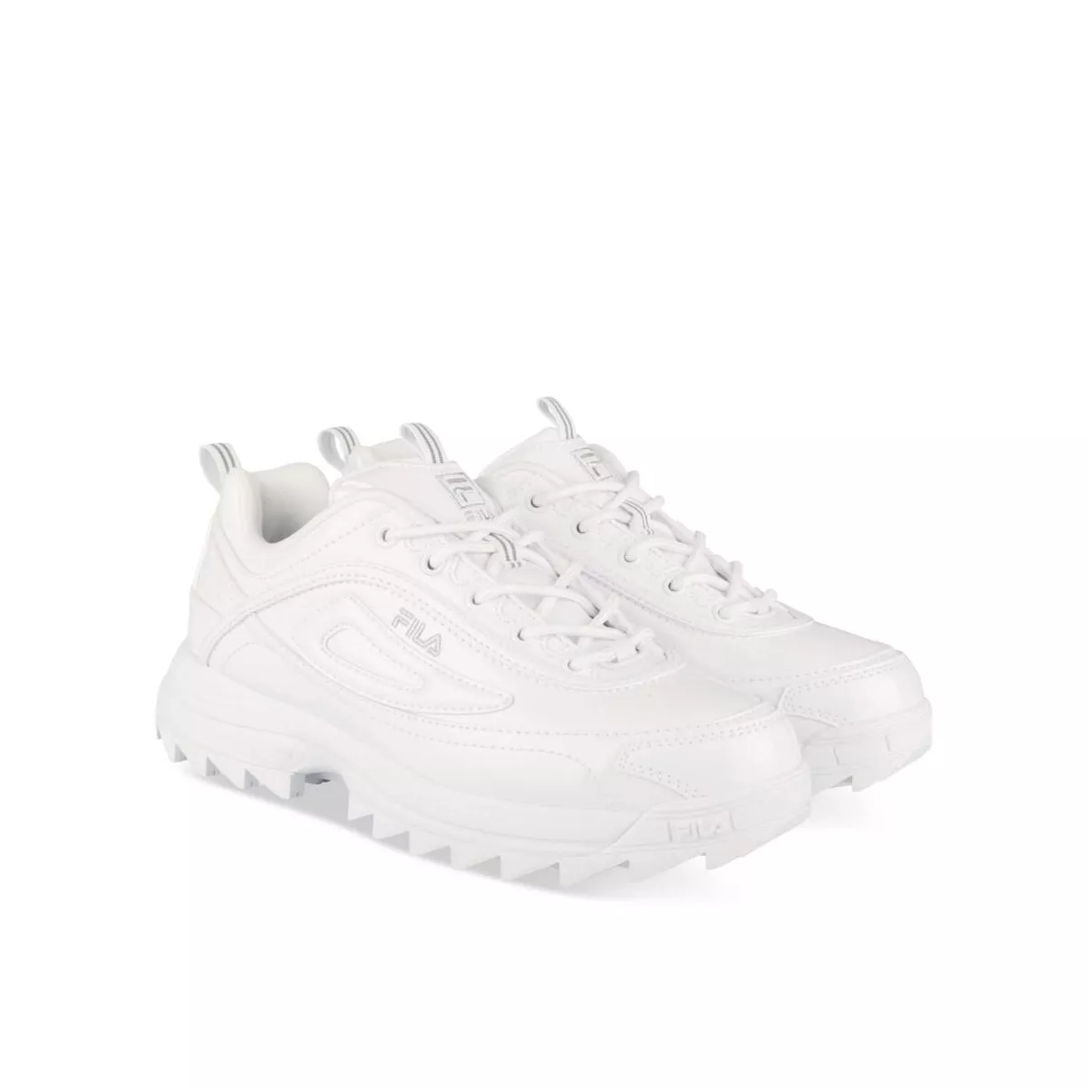 Girls white fila shoes discount