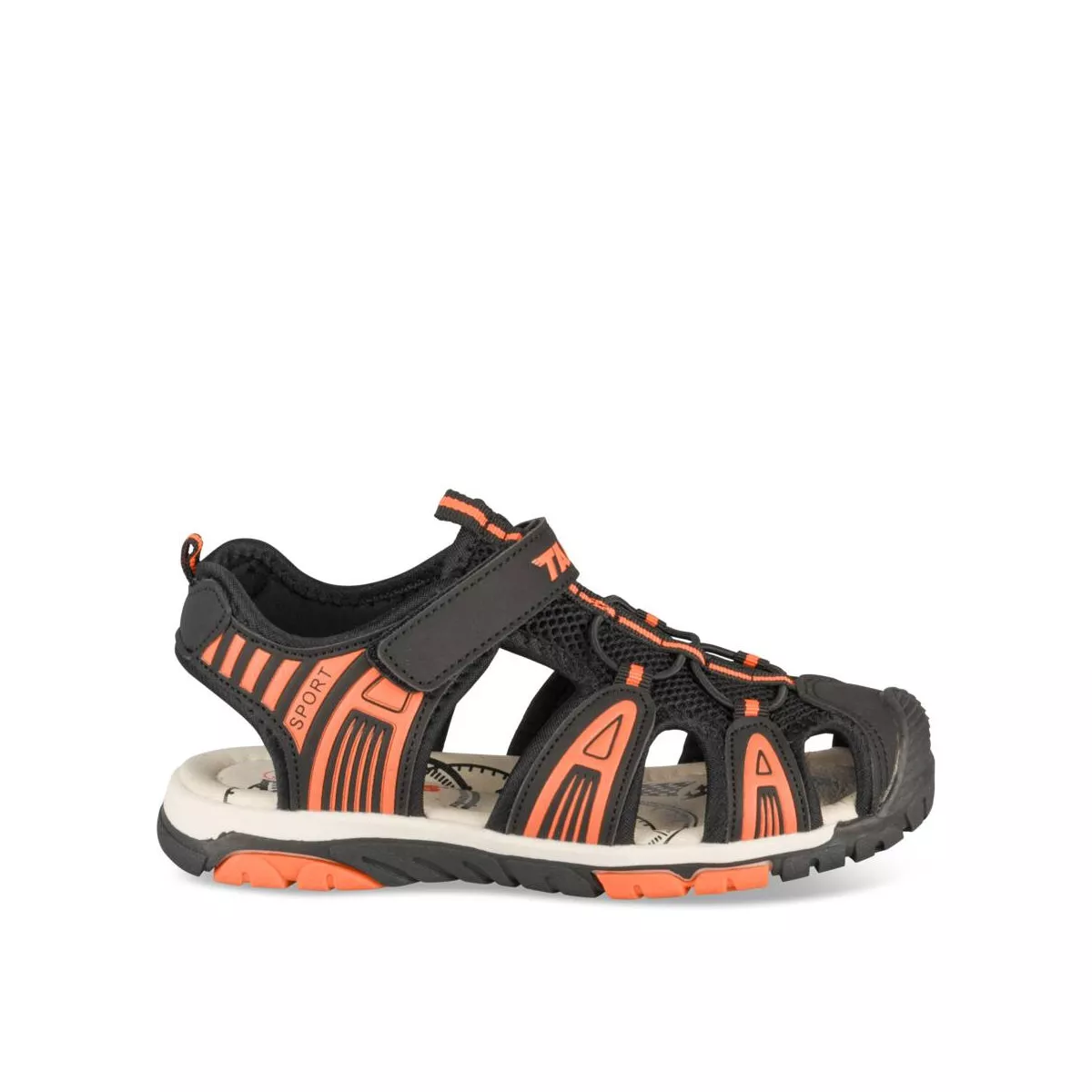 Orange and black on sale sandals