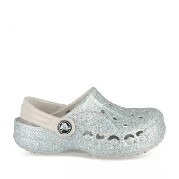 Clogs SILVER CROCS Baya Glitter