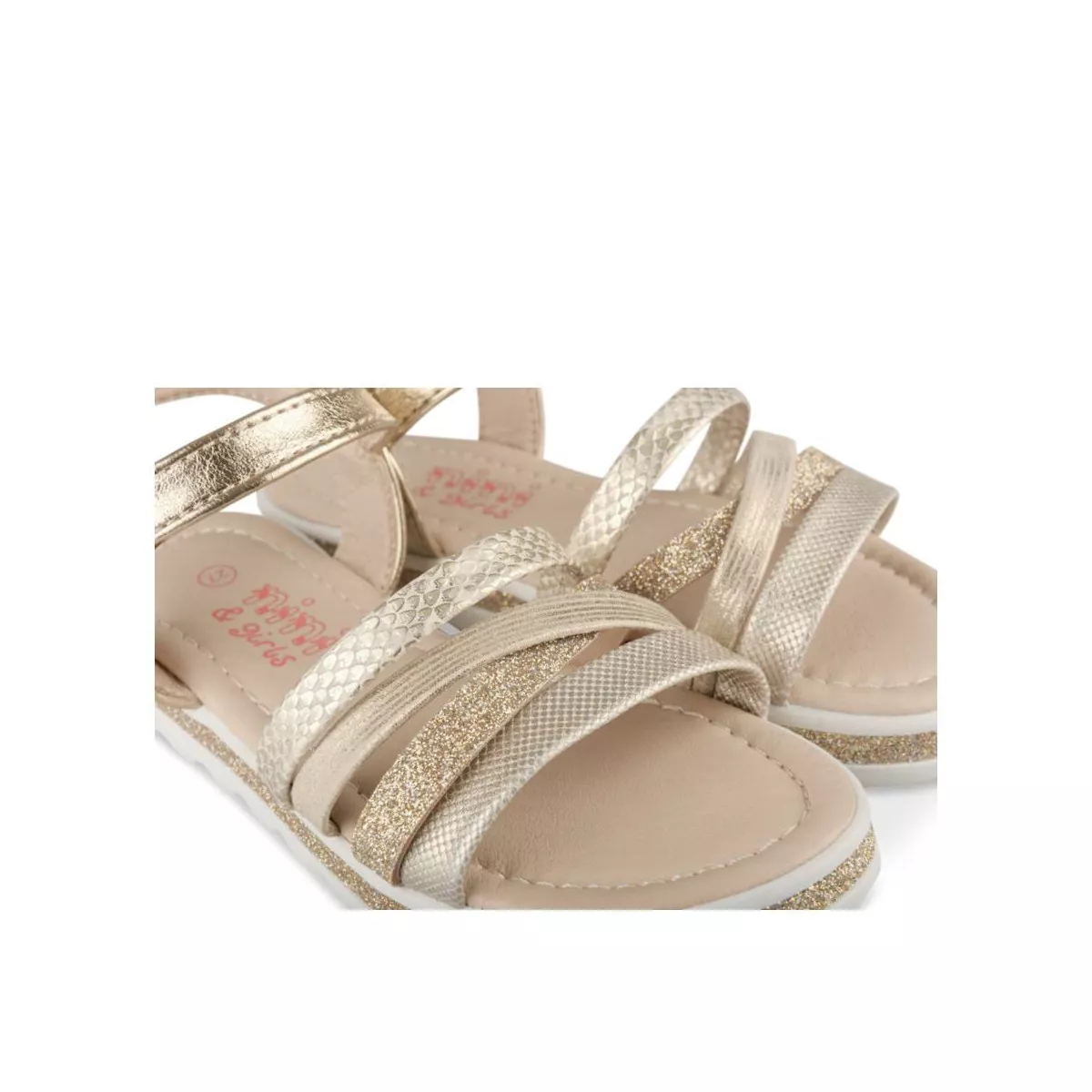 Girls gold sandals on sale