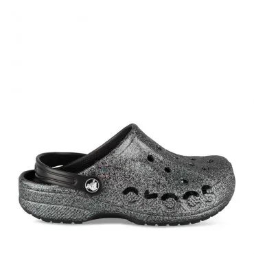 Sabots NOIR CROCS Baya Glitter Clog K