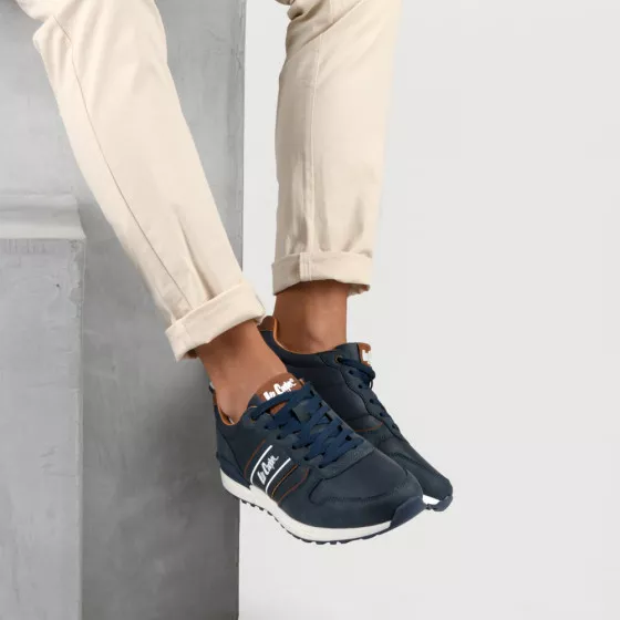 Lee cooper navy blue sneakers hotsell