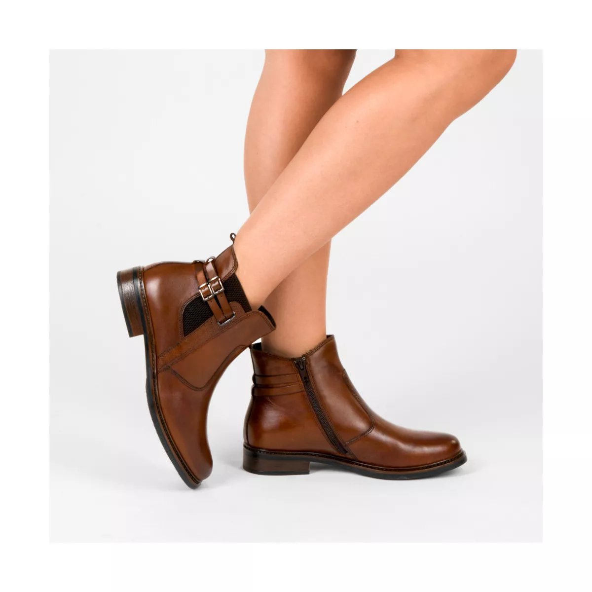 Bottines femme marron chaussea clearance
