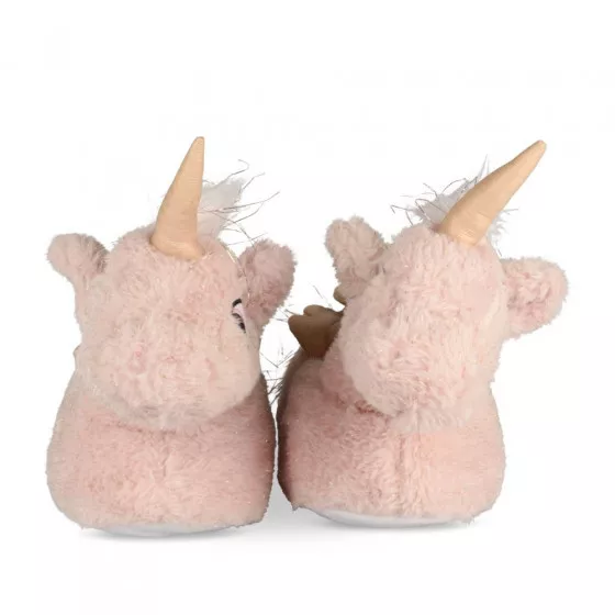 Plush slipperss unicorn PINK LOVELY SKULL