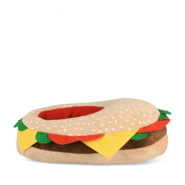 Plush slipperss burger MULTICOLOR DENIM SIDE