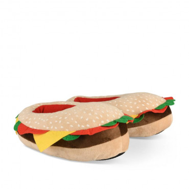 Plush slipperss burger MULTICOLOR DENIM SIDE