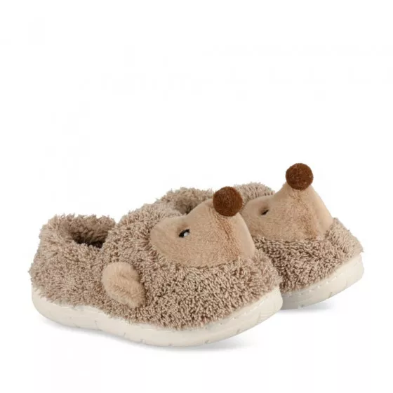 Plush slippers hedgehog BROWN CHARLIE & FRIENDS