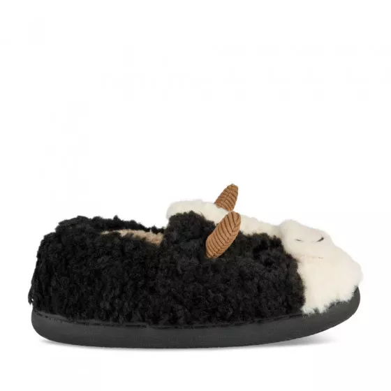 Plush slippers cow BLACK PHILOV