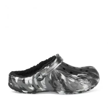 Mules NOIR CROCS Baya Lined Marbled Clog