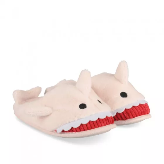 Plush slippers shark PINK LOVELY SKULL