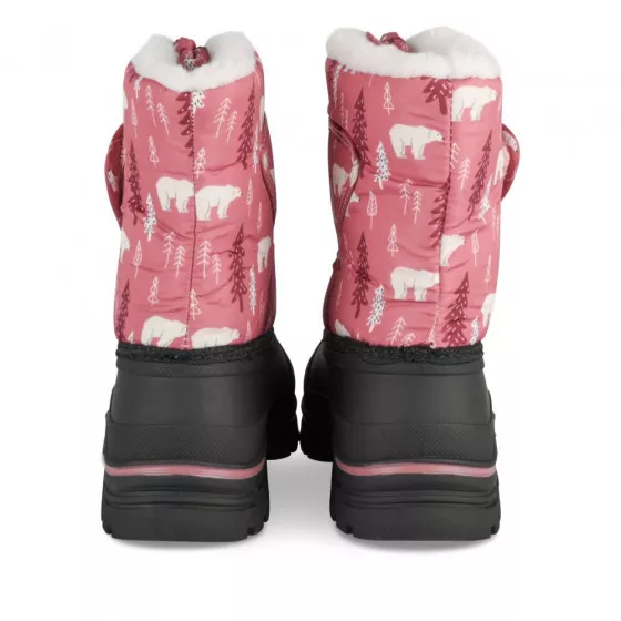 Snow boots PINK LOVELY SKULL