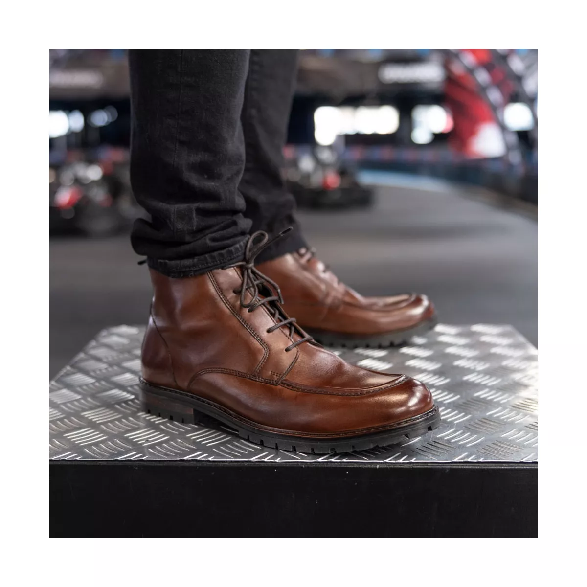 Bottines MARRON DENIM SIDE CUIR