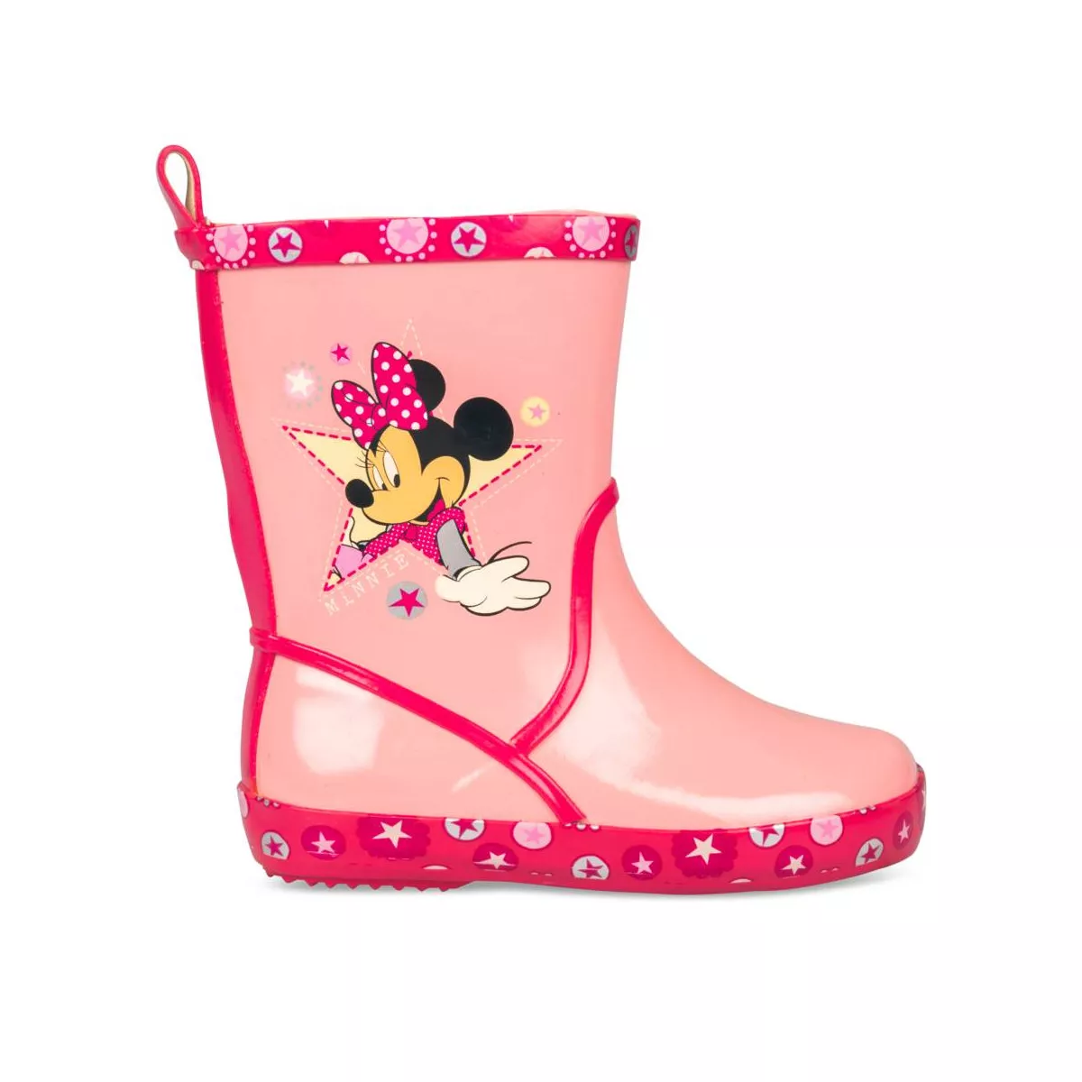 Pink minnie top mouse rain boots