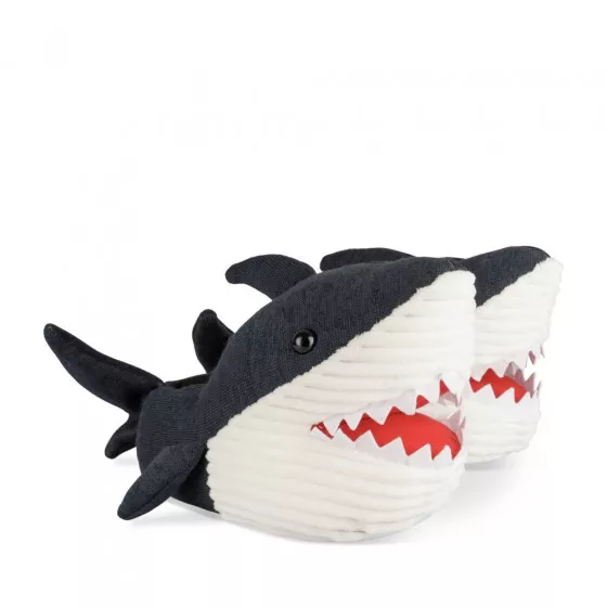 Plush slipperss shark NAVY DENIM SIDE
