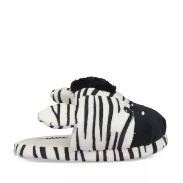 Pantoffels zebra WIT TAMS